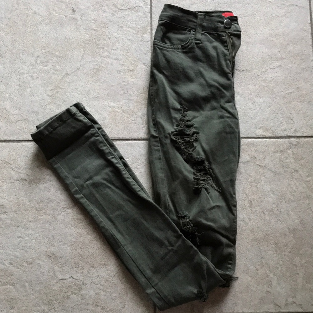 Green Akira Jeggings